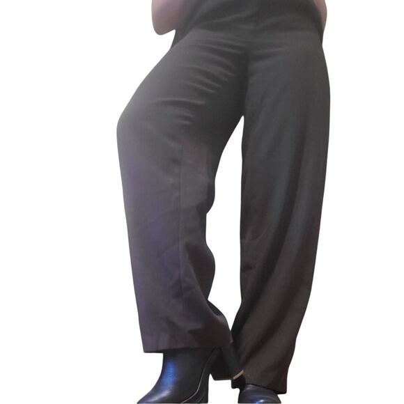 Vintage Chocolate Brown Straight Leg Slacks Trouser Pants-Small - Picture 2 of 8